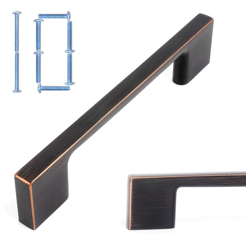 KOOFIZO 10 Pack 3-3/4 Inch Oil Rubbed Bronze Kitchen Cabinet Pulls Rubbed Bronze Cabinet Handles Bronze Cabinet Hardware for Kitchen Cabinets Drawer P01 Dresser Cupboard Bedroom Bathroom - Image 1